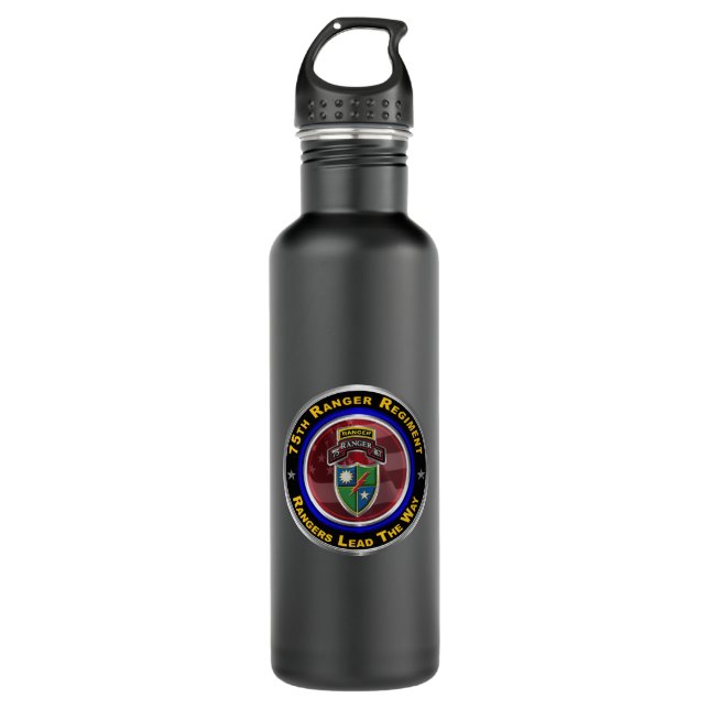 75th Ranger Regiment  Stainless Steel Water Bottle (Front)