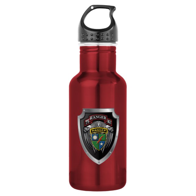75th Ranger Regiment   Stainless Steel Water Bottle (Front)