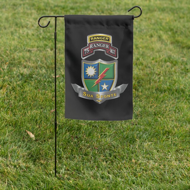 75th Ranger Regiment SUA SPONTE Garden Flag (In SItu)