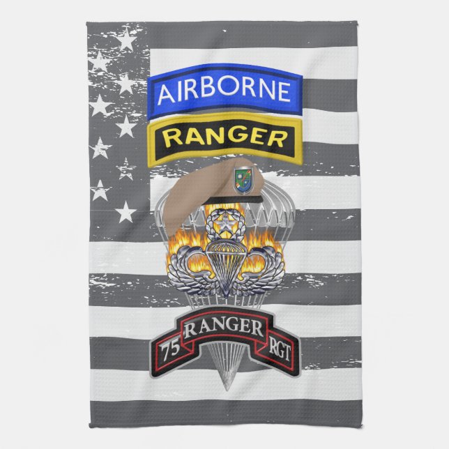 75th Ranger Regiment “Sua Sponte” Kitchen Towel (Vertical)