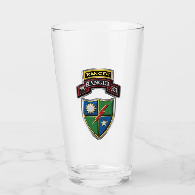 75th Ranger Regiment Tab Scroll & Patch Glass (Front)