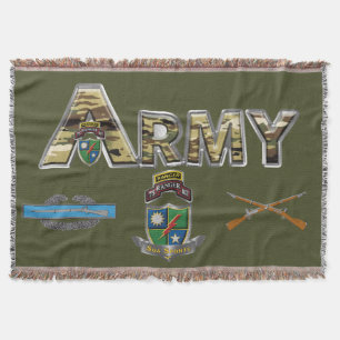 75th Ranger Regiment Throw Blanket