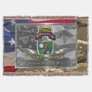 75th Ranger Regiment Throw Blanket