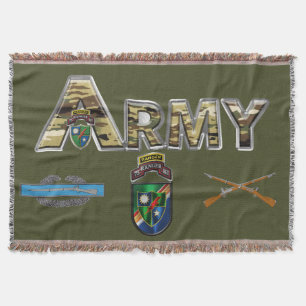 75th Ranger Regiment Throw Blanket