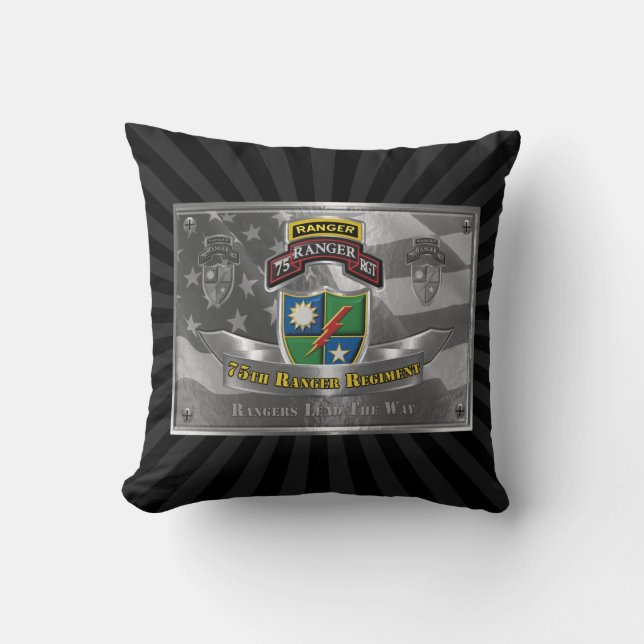 75th Ranger Regiment  Throw Pillow (Front)