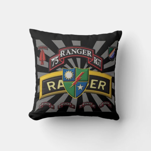 75th Ranger Regiment Throw Pillow
