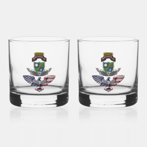 75th Ranger Regiment Veteran Whiskey Glass