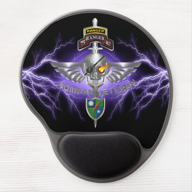 75th Ranger Regiment Veteran with Lightning Gel Mouse Pad (Front)