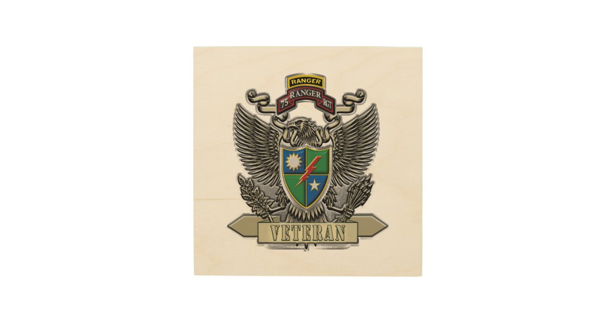 75th Ranger Regiment Veteran Wood Wall Art | Zazzle