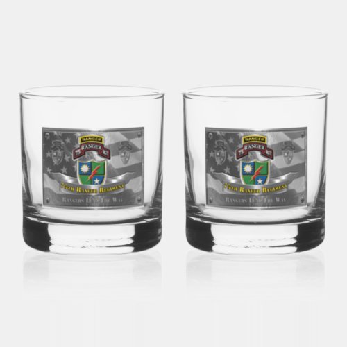 75th Ranger Regiment  Whiskey Glass