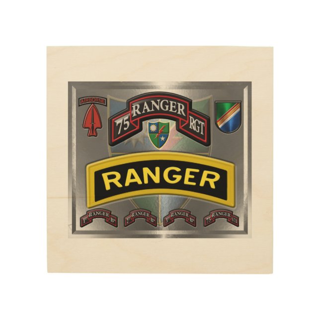 75th Ranger Regiment Wood Wall Art (Front)