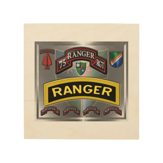 75th Ranger Regiment Wood Wall Art | Zazzle
