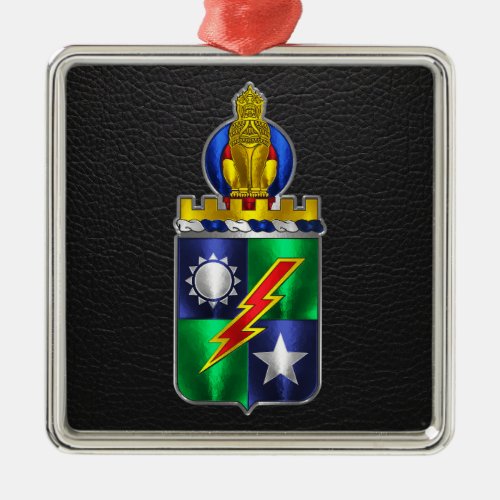 75th Ranger Regimental Crest Christmas   Metal Ornament