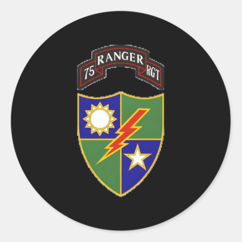 75Th Ranger Regit Classic Round Sticker