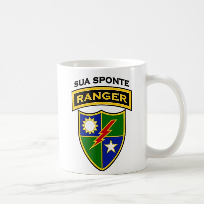 75th Ranger Rgt   scroll & flash Coffee Mugs