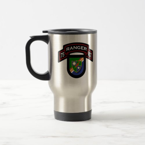 75th Ranger Rgt _ scroll  flash Travel Mug