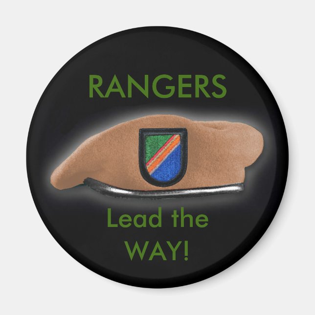 75th rangers patch veteran ww2 magnet beret flash (Front)