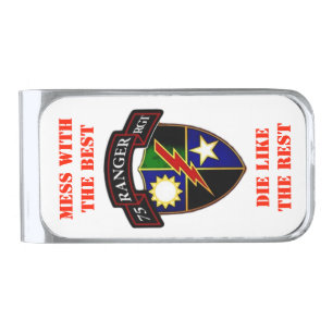 75th RANGERS Silver Finish Money Clip