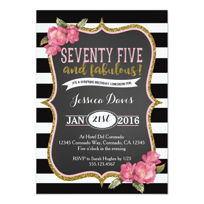 75Th Surprise Birthday Invitations 4