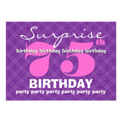 75Th Surprise Birthday Invitations 6