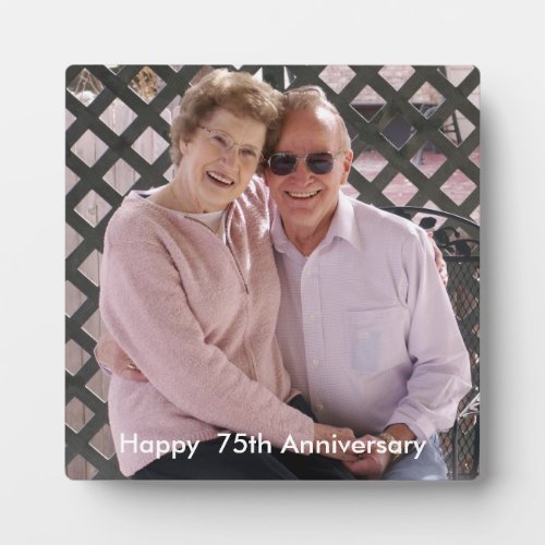 75th Wedding Anniversary Custom Photo Plaque