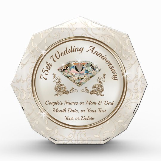 75th Wedding Anniversary Diamond Symbol Gift | Zazzle.com