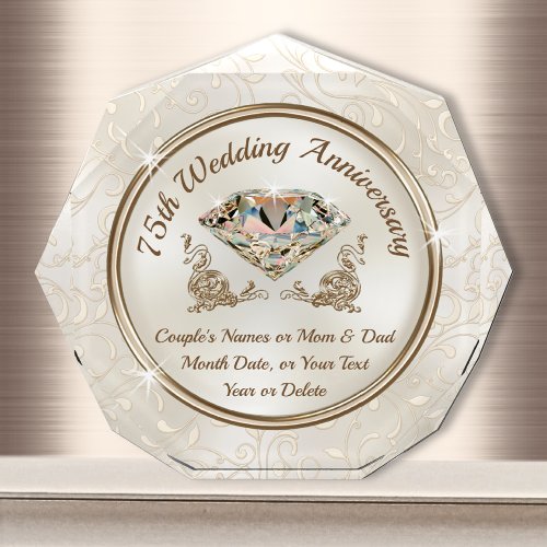 75th Wedding Anniversary Diamond Symbol Gift
