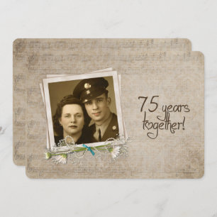 75th Wedding Anniversary Open House Invitation