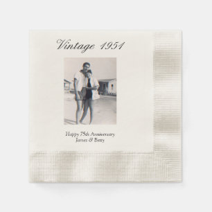 75th Wedding Anniversary Party Personalized Photo Napkins