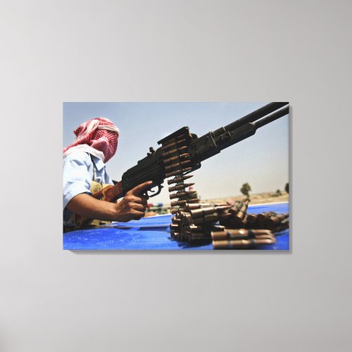 762 mm rounds lie on the truck canvas print
