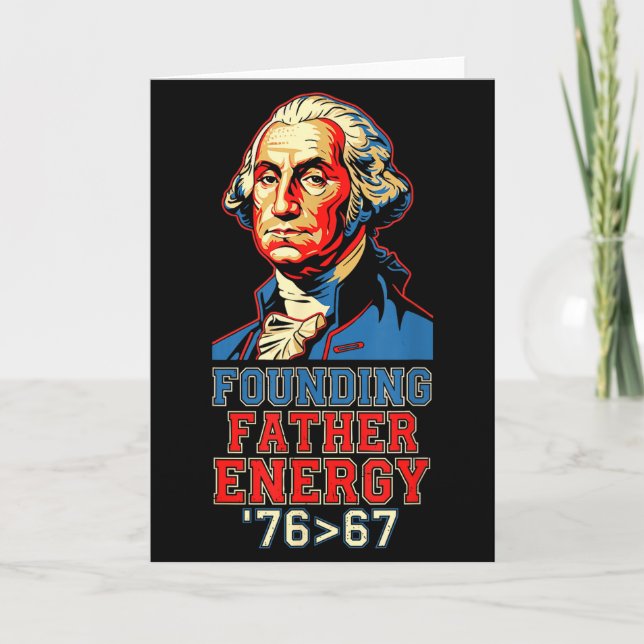 76 67 George Washington Founding Father History Fu Card (Front)