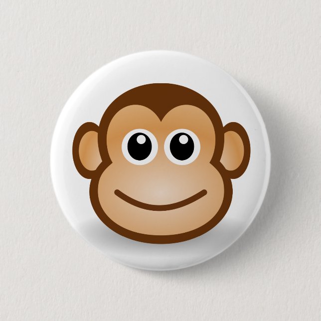 76-Free-Cute-Cartoon-Monkey-Clipart-Illustration P Button (Front)