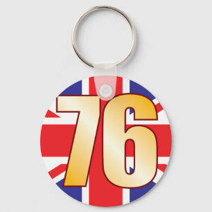 76 UK Gold Keychain