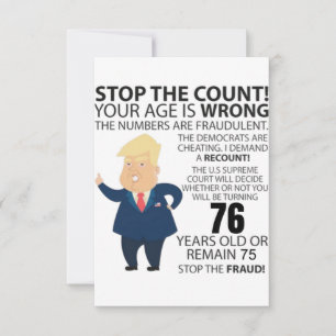 76 Years Trump Happy Birthday Present Funny