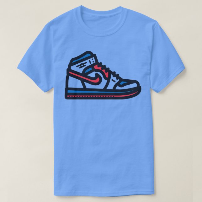76ers Basketball Sneakers T-Shirt (Design Front)