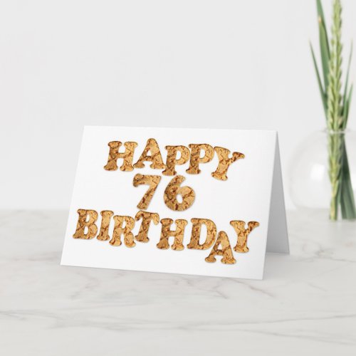 76th Birthday card for a cookie lover