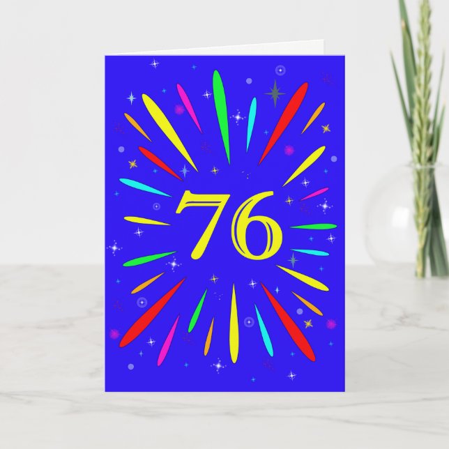 76th Birthday Explosion Card (Front)