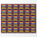 [ Thumbnail: 76th Birthday: Loving Hearts Pattern, Rainbow # 76 Wrapping Paper ]