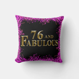 76th Birthday  Throw Pillow