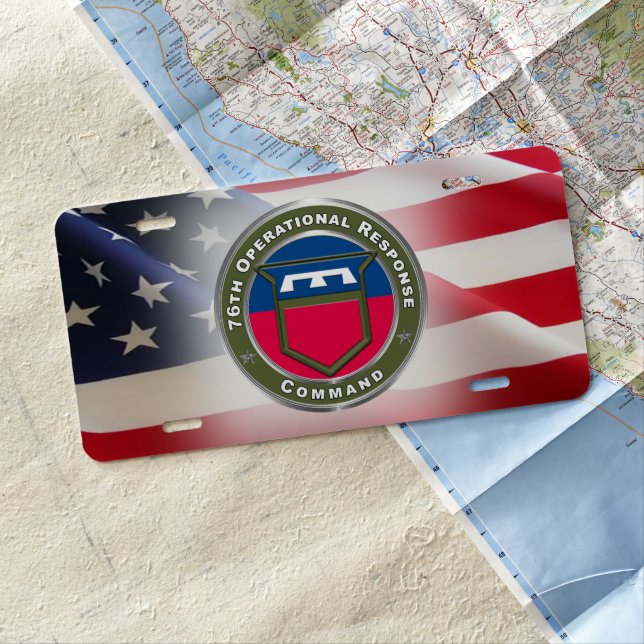 76th Operational Response Command License Plate (In Situ)