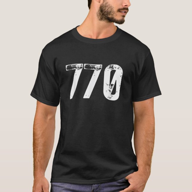 770 Area Code Roswell GA Mobile Telephone Area Cod T-Shirt (Front)