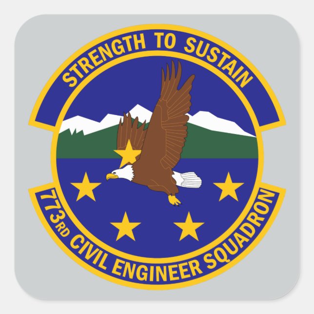 773rd Civil Engineer Squadron Square Sticker (Front)