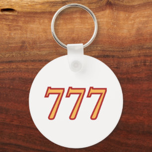 777 Angel Number Luck Keychain