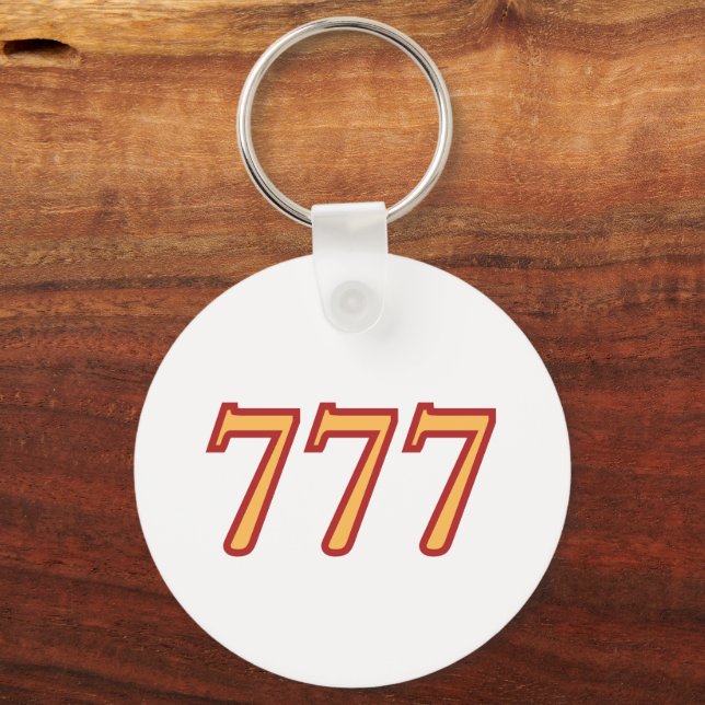 777 Angel Number Luck Keychain (Front)