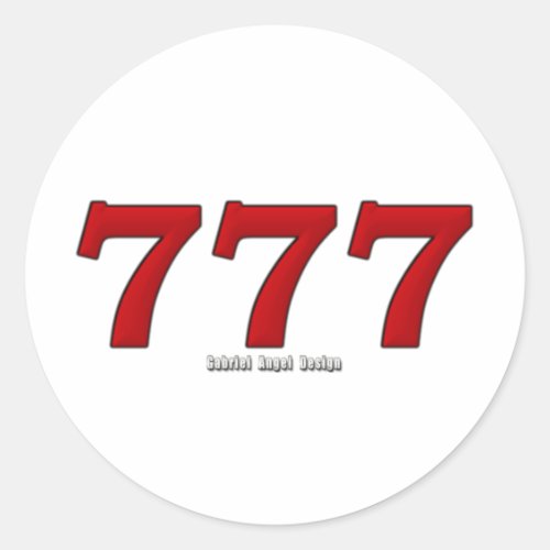 777 CLASSIC ROUND STICKER 777 CLASSIC ROUND STICKER