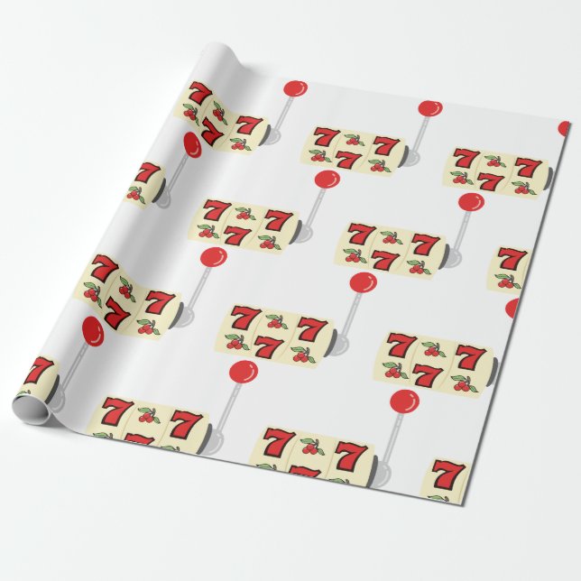 777 Jackpot Wrapping Paper (Unrolled)
