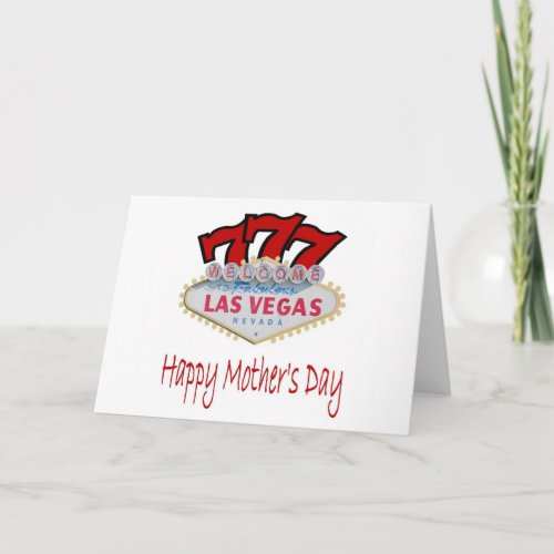 777 Las Vegas Happy Mothers Day Card