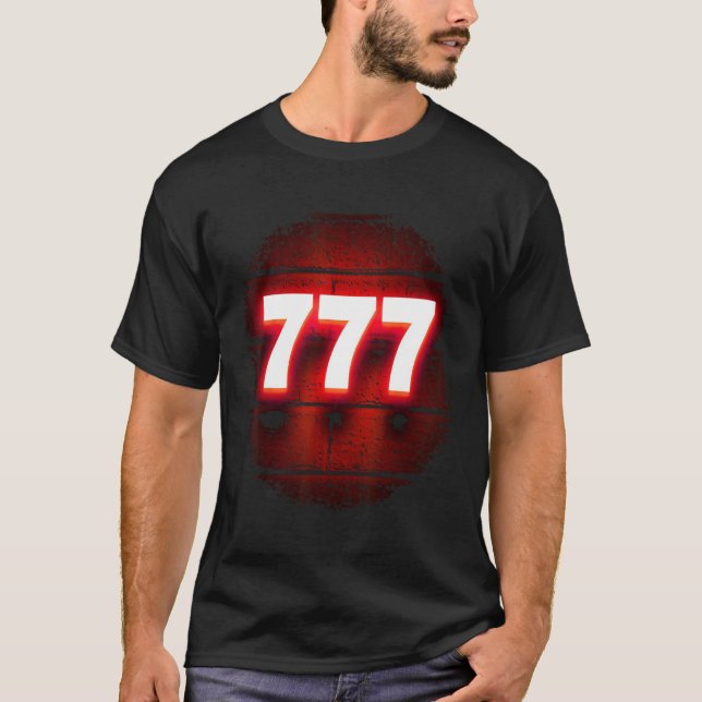 777 Lucky Slot Numbers Jackpot T-Shirt (Front)