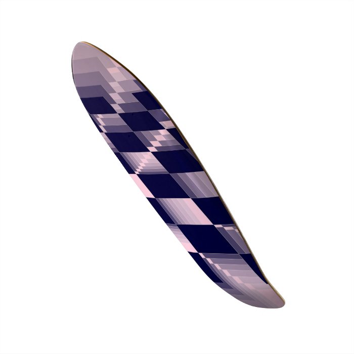 777 Pink and Blue Checkered Flag GT 500 KR Skateboards