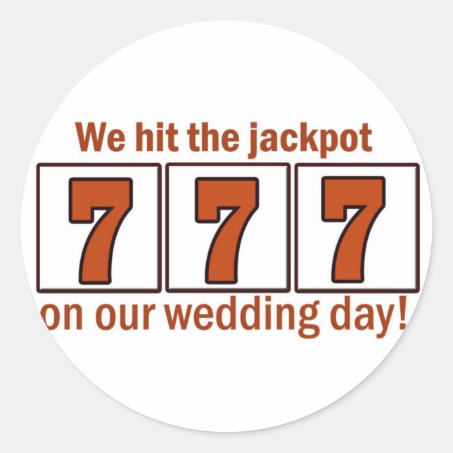 777 We hit the jackpot stickers (Front)